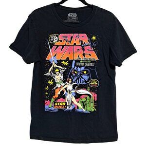 Star Wars Mad Engine Graphic T-Shirt Featuring Luke Skywalker & Darth Vader Batt